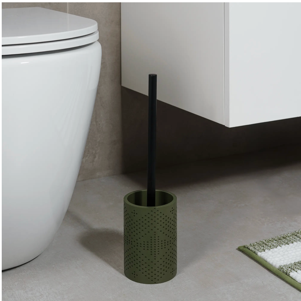 Ёршик для унитаза Verran "Rosemary", полирезин, зеленый, 36,5 см