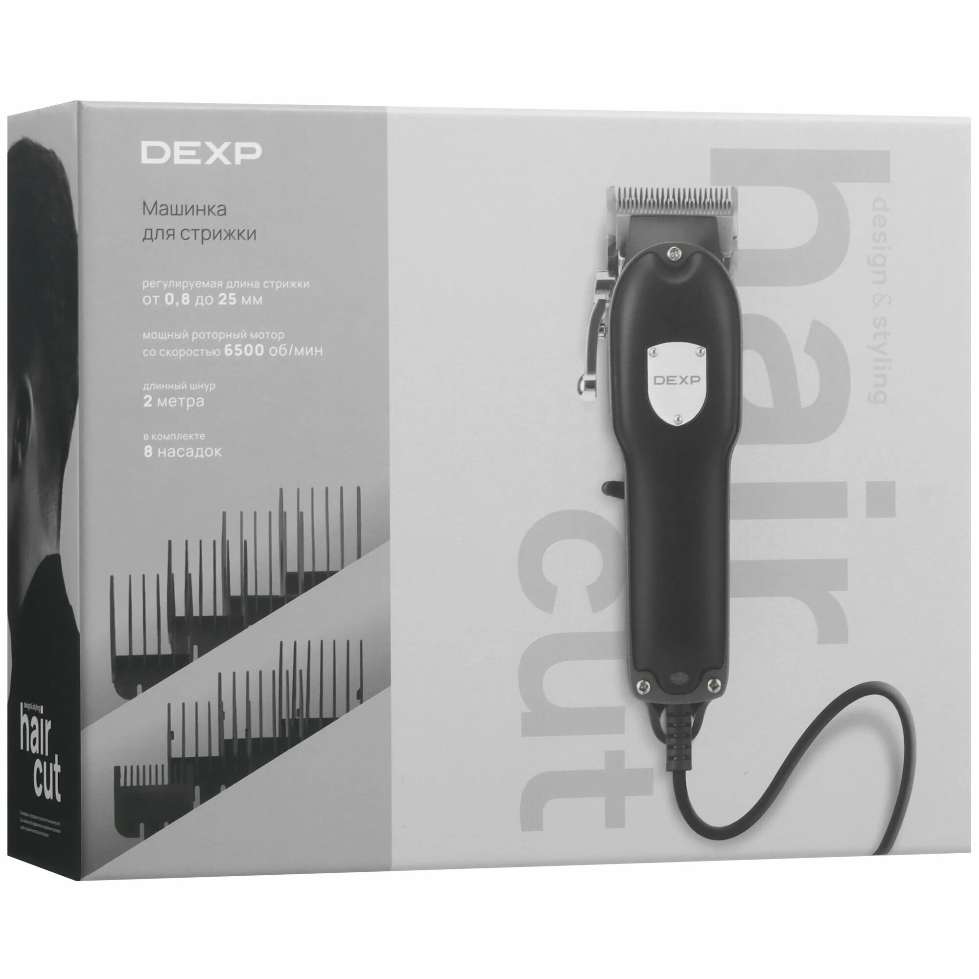 Машинка для стрижки DEXP DHC-104WP, регулятор длины, черный цвет — фото 1