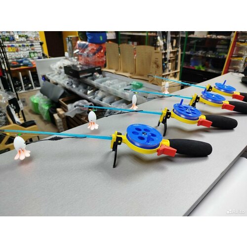 Удочка поплавочная зимняя на леща с коромыслом с поплавком цветок