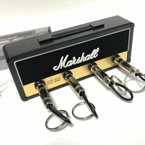 фото Ключница настенная srd "marshall", пластик, 4 крючка, черный, 19,5x7,5х4 см fender
