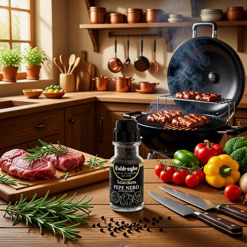 Изображение товара Перец черный копченый целый Italdroghe 50 г мельница, Италия