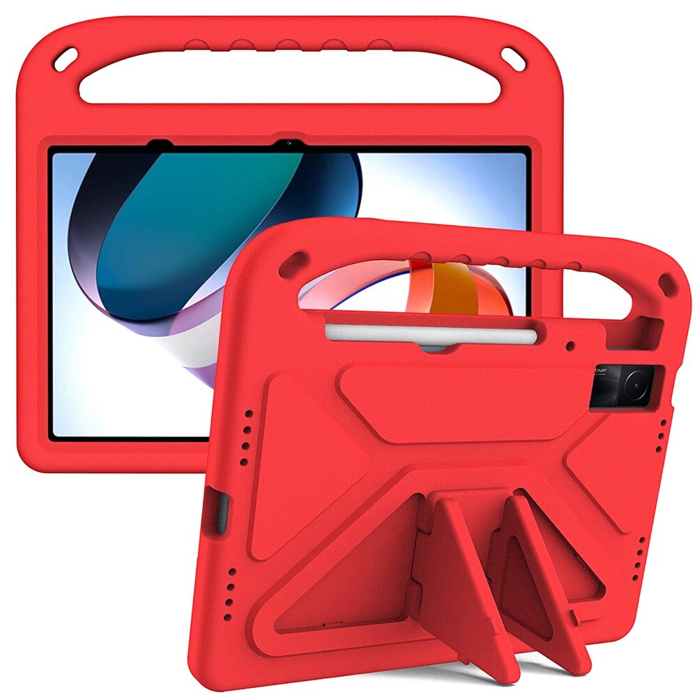 Чехол для Mi Pad 5/5 Pro 11 дюймов с отсеком для стилуса, ударопрочный из ЭВА, двойная подставка и закаленное стекло -
