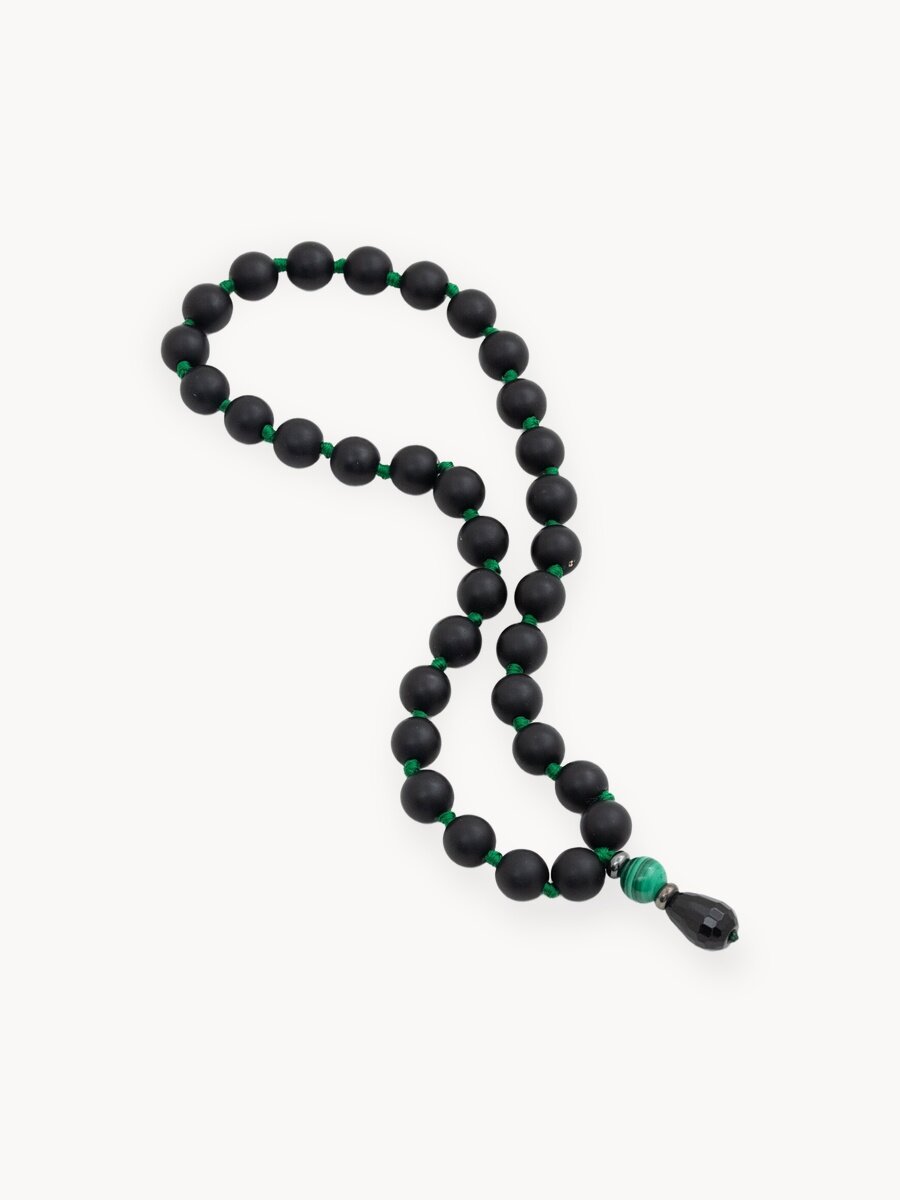 Чётки, малахит, агат