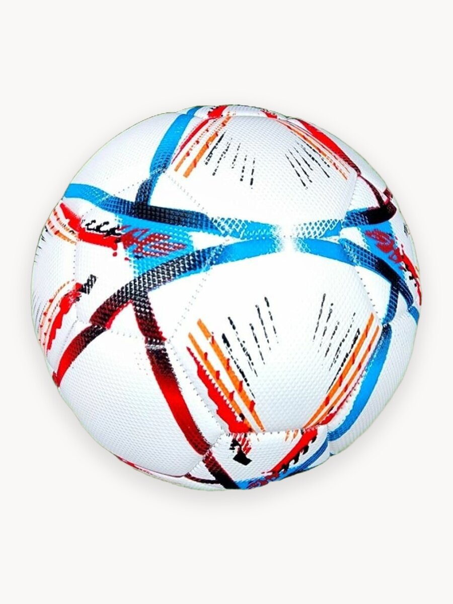 Накачанный футбольный мяч 4 размер, мяч футбольный надутый, подходит для детей и подростков, вес 345г накаченный.