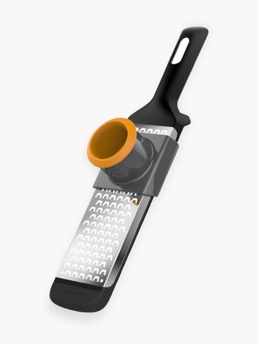 Тёрка для овощей Fiskars Functional Form 1014410 крупная нержавеющая сталь черная