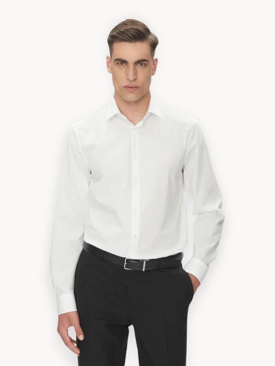 Рубашка CALVIN KLEIN, размер 39, белый