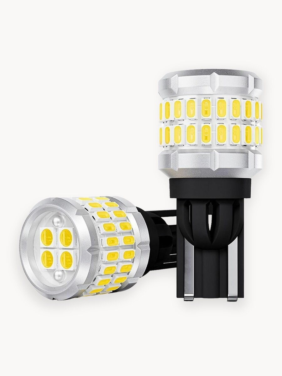Светодиодная лампа W16W T15 для авто ElectroKot RoundLight gen2 6000K белый свет 2 шт, в фонарь заднего хода