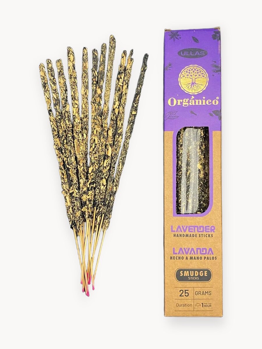 Благовония Лаванда / Lavender, органические, индийские, премиум-класс, 25 гр