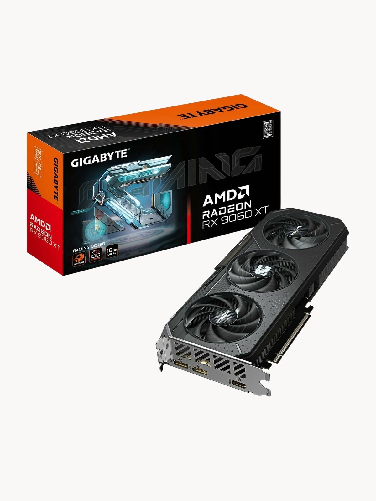 Видеокарта Gigabyte RX9060XT GAMING OC 16GB GDDR6 128bit 2xDP HDMI 3FAN RTL