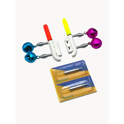 Светлячок для ночной рыбалки на батарейках, красный и зеленый свет, 2 шт