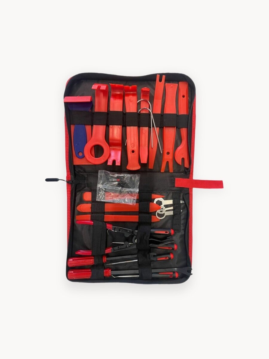 Съемники обшивки салона и клипс автомобильные, набор 38 штук