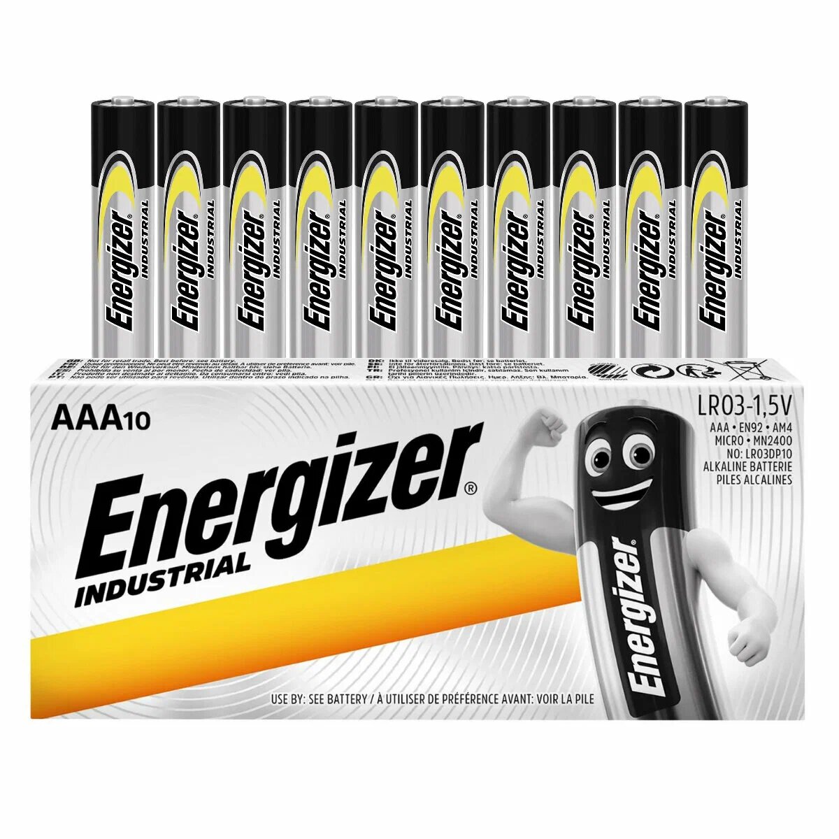 Батарейка Energizer Industrial LR03/AAA 10PCS (10) шт. в упаковке 7638900361063