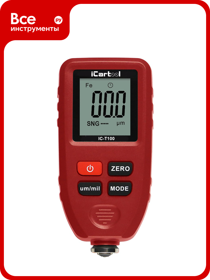 Толщиномер лакокрасочных покрытий iCartool IC-T100