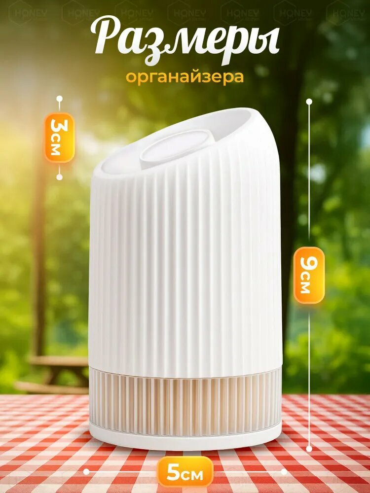 Зубочистки Бамбуковые двухсторонние зубочистки Honey Kitchen 300 шт в удобном диспенсере для зубочисток
