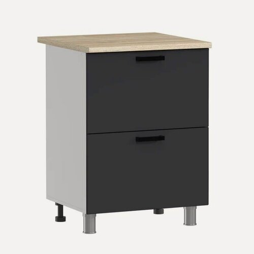 Изображение товара ARNIKA Шкаф для кухни напольный с ящиками без столешницы "Комфорт Эстетик", сталь МДФ, 60х48х81,6 см