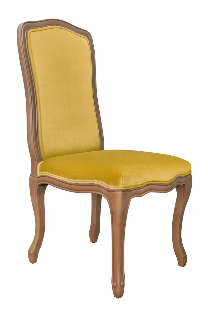 Стул Mak-interior "Wenter Yellow", из массива дерева без подлокотников — фото 1