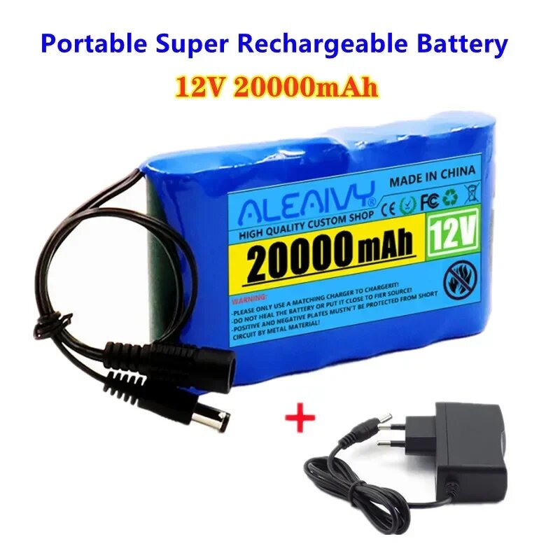 Литий-ионная аккумуляторная батарея для монитора камеры видеонаблюдения AC/DC 126 В 30 Ач с зарядным устройством 1 А портативное питание