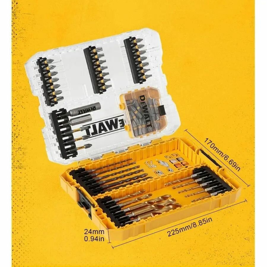 Набор бит и сверл Dewalt DWACS65 65 шт, с удлинителем для бит — фото 1