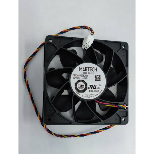 Вентилятор Martech для T21 S21 L9 Antminer DF1203812B2FN 45А12В кулер 120 мм 4pin квадрат 1350₽