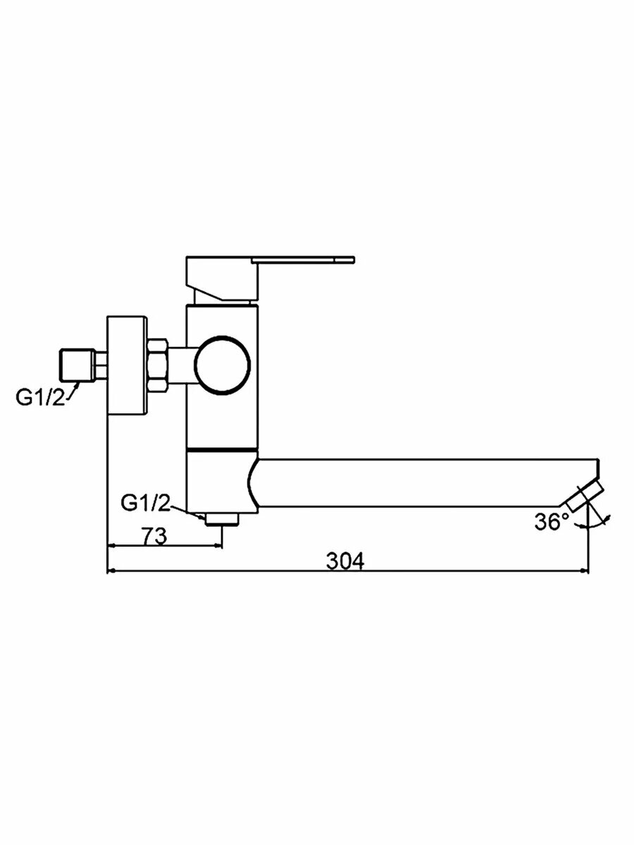 Смеситель для ванны Frap F32801 — фото 1