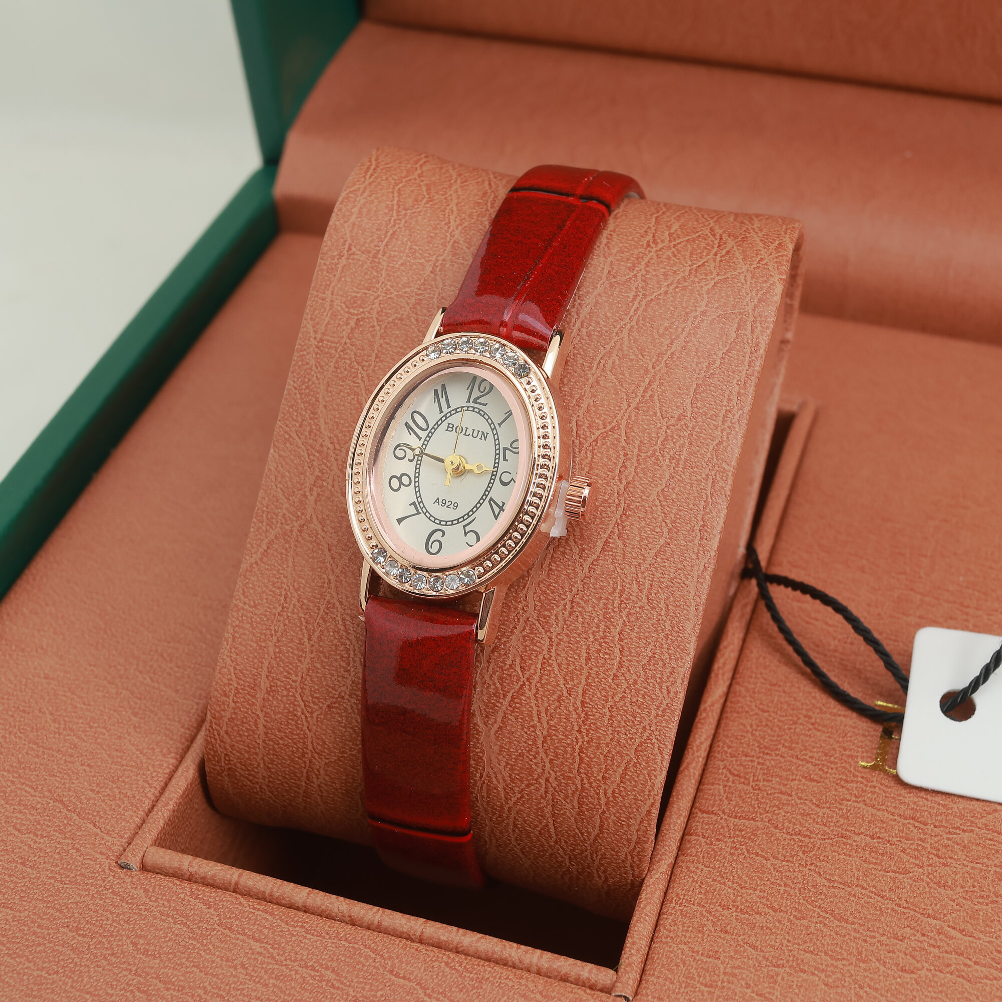 Наручные часы, красный/золотой