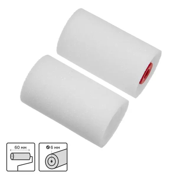 Набор сменных мини-валиков Dexter мольтопрен 60 мм 2 шт