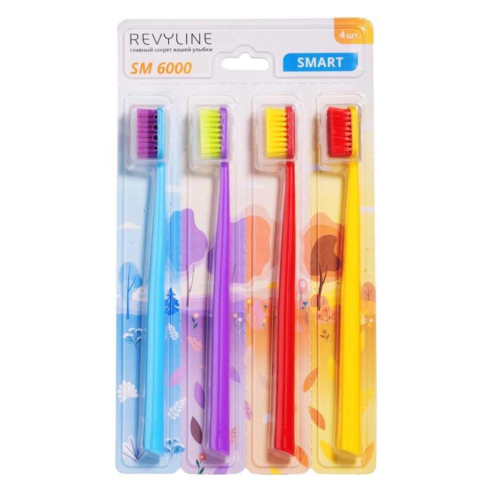 Набор из 4-х щеток Revyline Smart SM 6000 Soft-medium