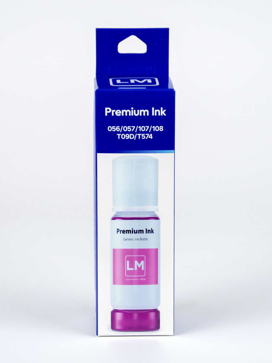 Чернила Epson Premium Ink 057/108 L.Magenta, для струйного принтера, для L 8050/18050 — фото 1