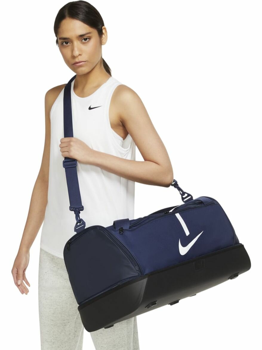 Сумка спортивная NIKE, 30х30х64 см, синий, черный — фото 1