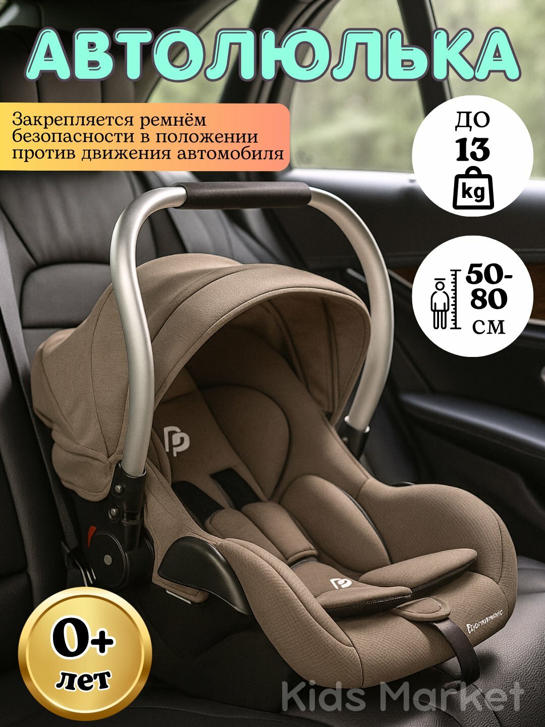 Детское автокресло, автолюлька для новорожденных, переносная люлька