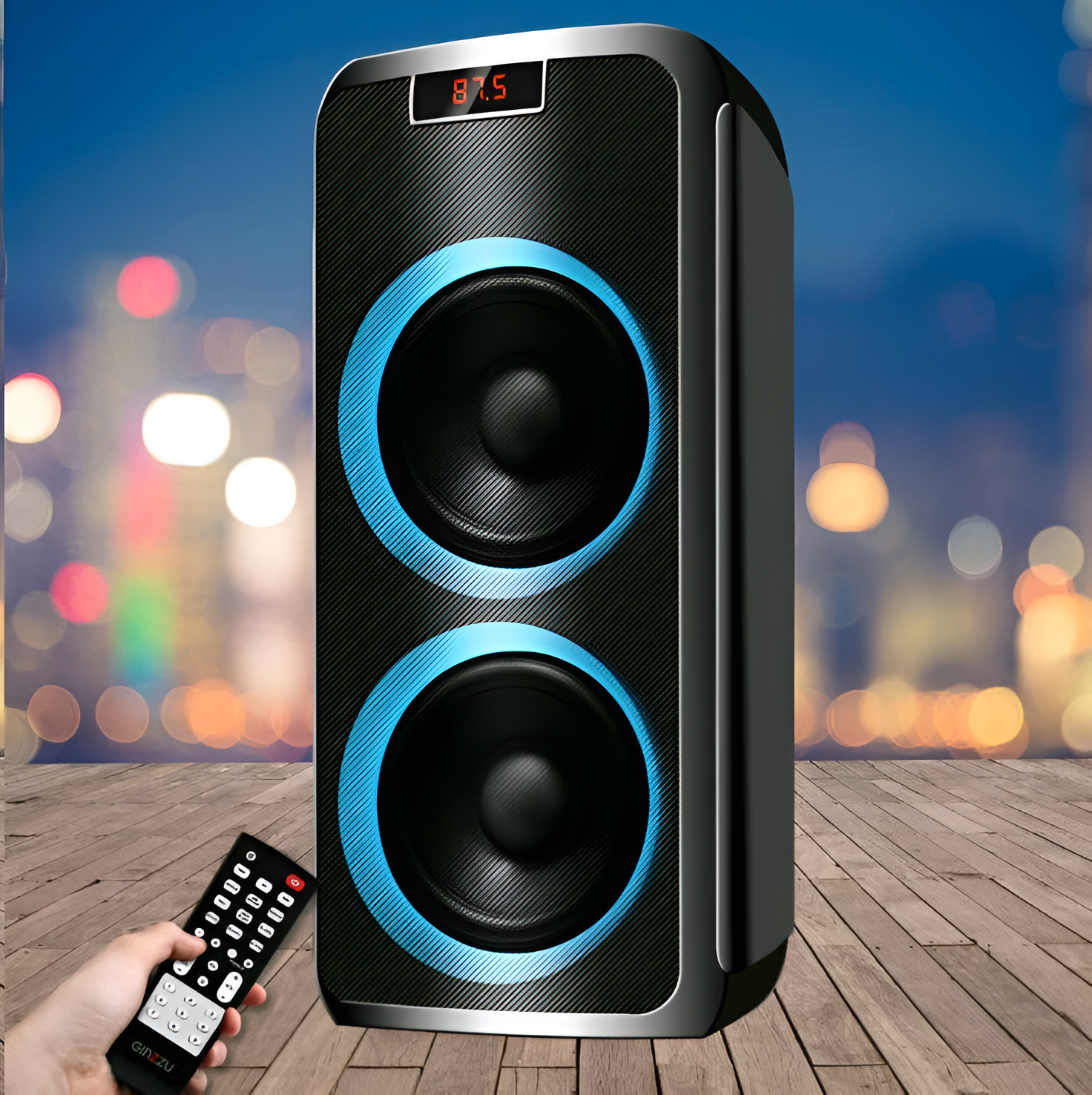 Акустическая система GINZZU GM-211, пульт ДУ, 52 Вт, Bluetooth V5.0, черный