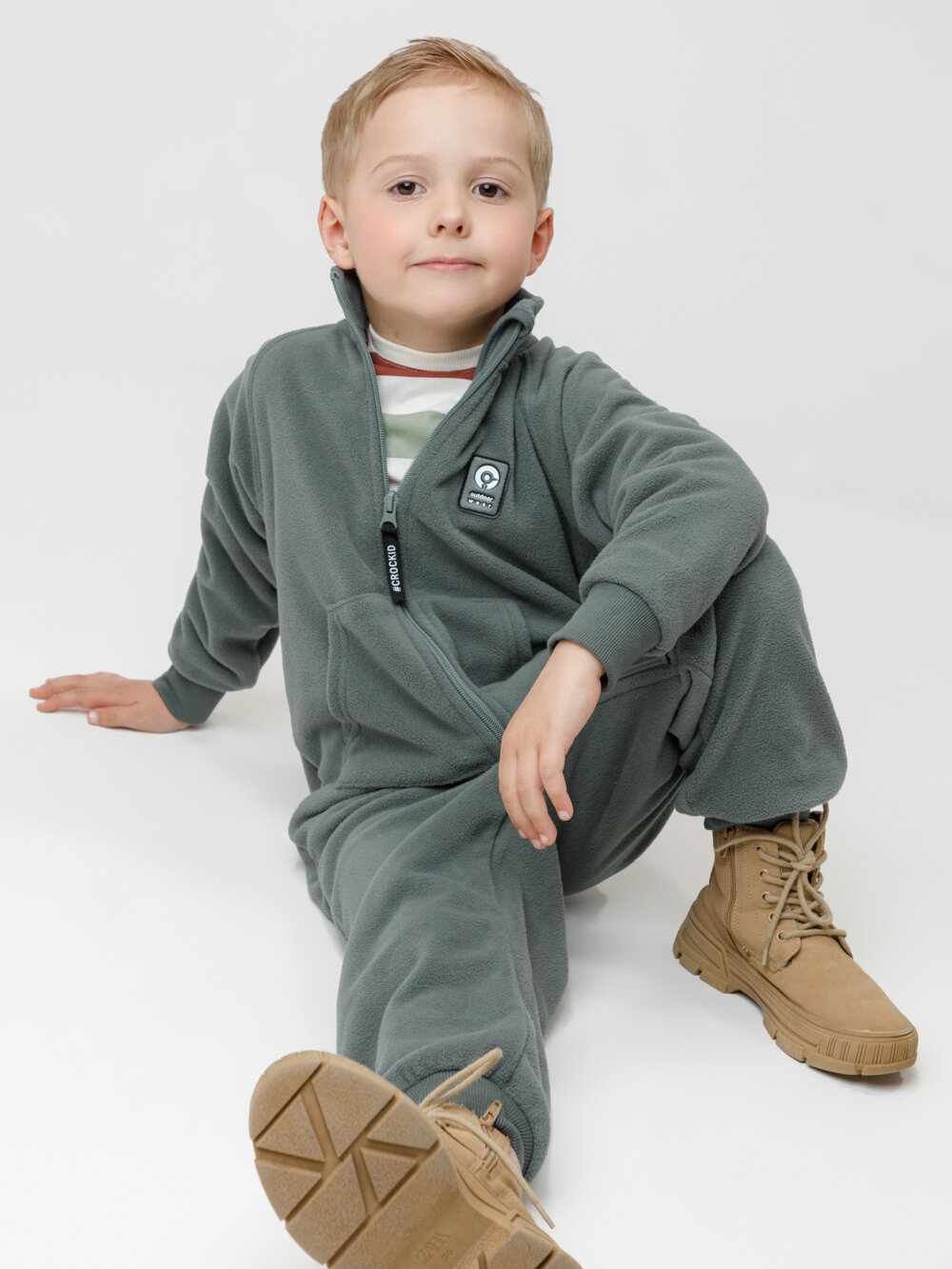 Комбинезон crockid ФЛ 60005/н/9 ГР, открытая стопа, размер 56/104, синий