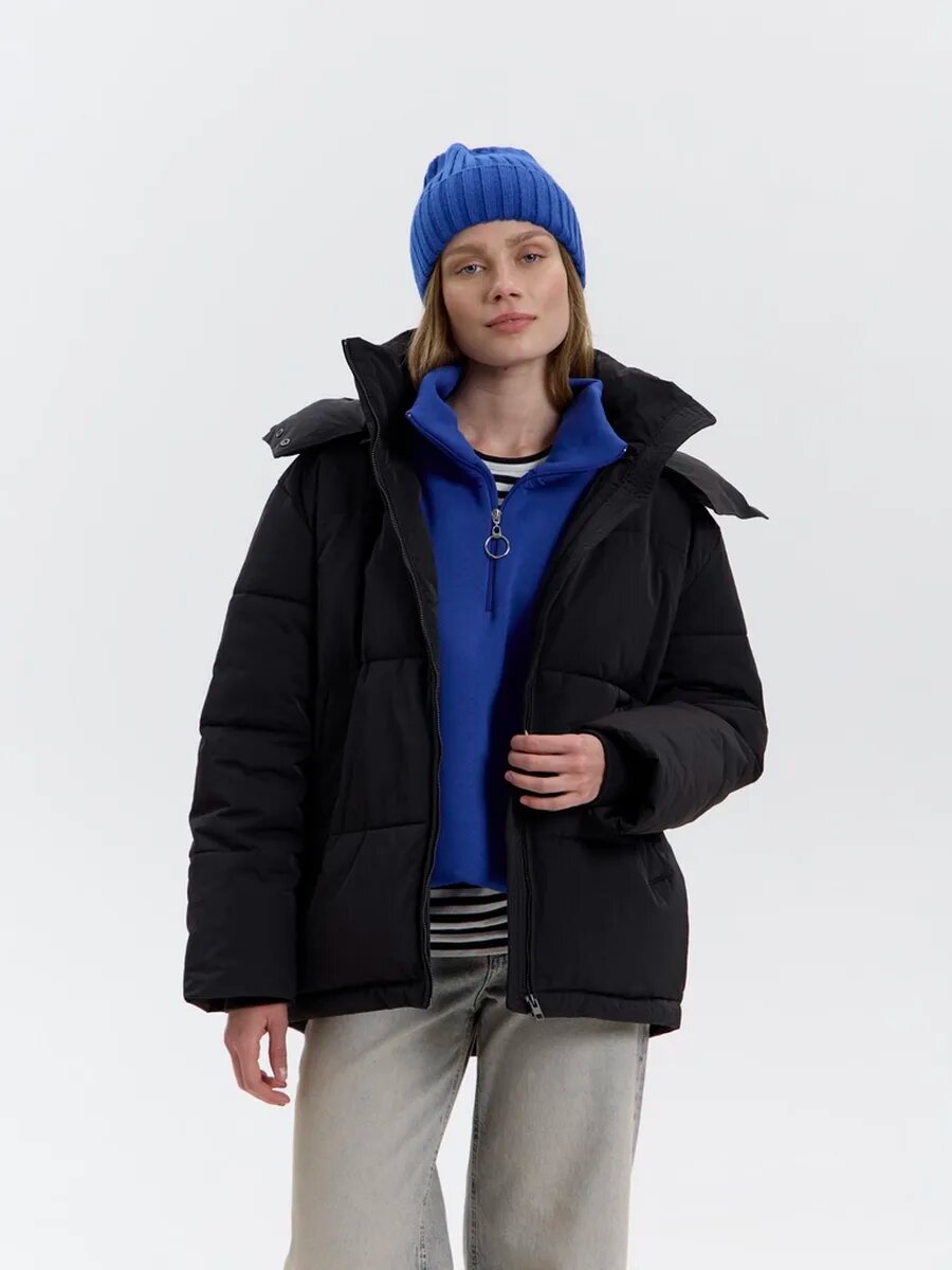 Пуховик Телодвижения, размер 44, черный