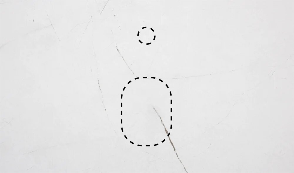 Столешница в ванную под раковину La Fenice Granite FNC-VS01-TER-60 белый мрамор