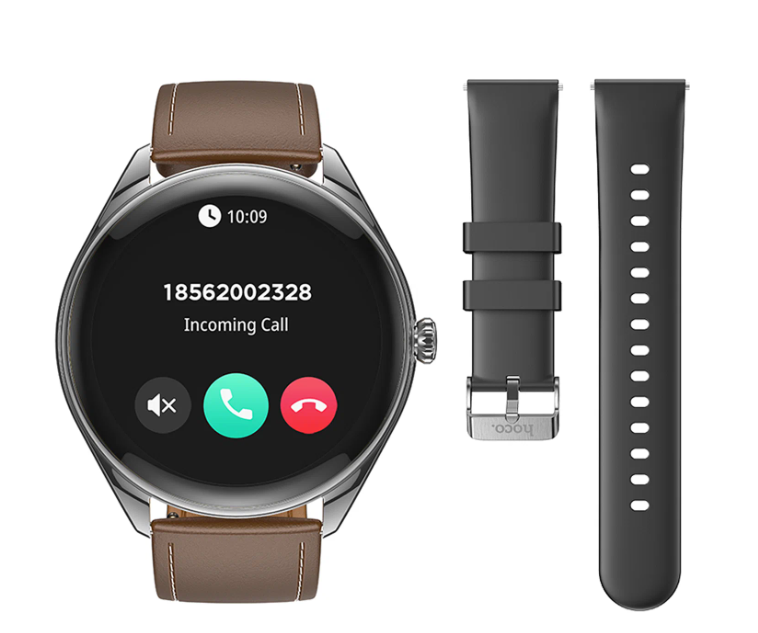 Умные смарт часы Hoco Y22 AMOLED, Bluetooth 5.3, функция звонков, IP67, черные 1.43'