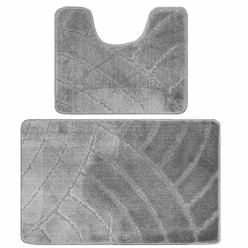 Комплект ковриков для в/к BANYOLIN CLASSIC из 2 шт 60х100/50х60см 11мм (серый) 1/25