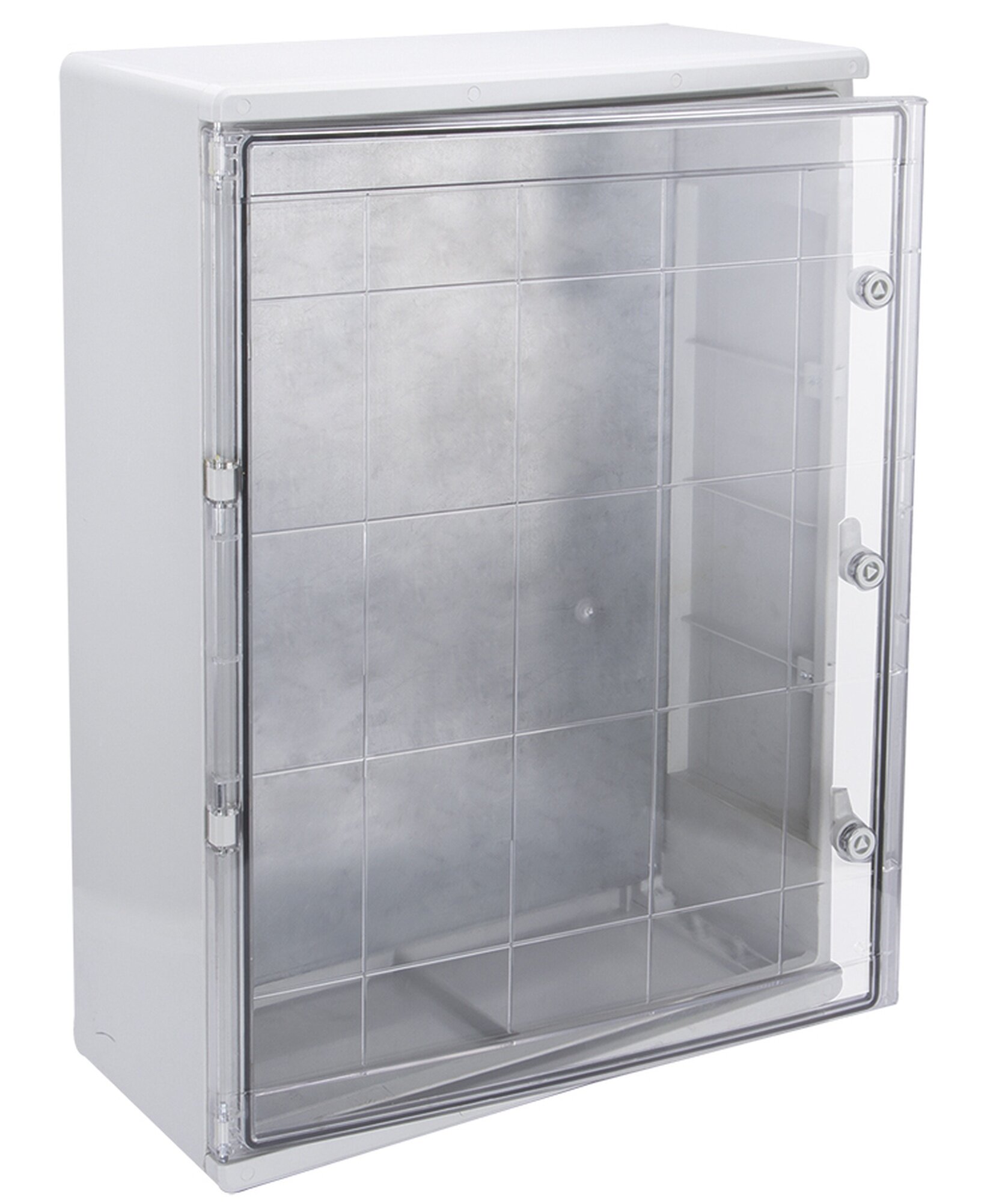 Корпус пластиковый щмпп 800х600х260мм, прозрачная дверь, ухл1, ip65, навесной, замок с ключом, серый/прозрачный
