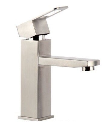 Смеситель для раковины однорычажный 43BE189 нержавеющая сталь хром без подводки