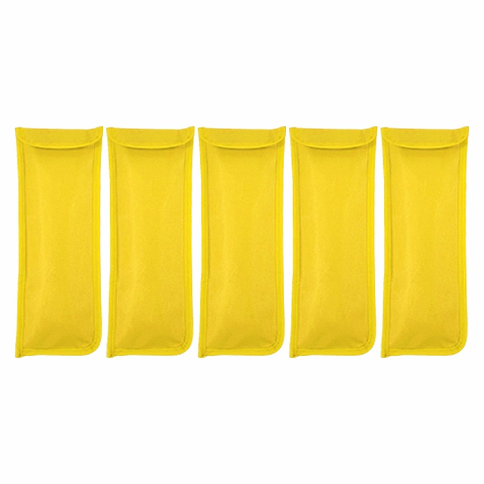 Набор 5 сумок для колышков палатки (желтые устойчивые к проколам)
