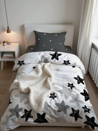Изображение товара Постельное белье Сонный Гномик "Звезды", 100% хлопок, 160x80 см, 375