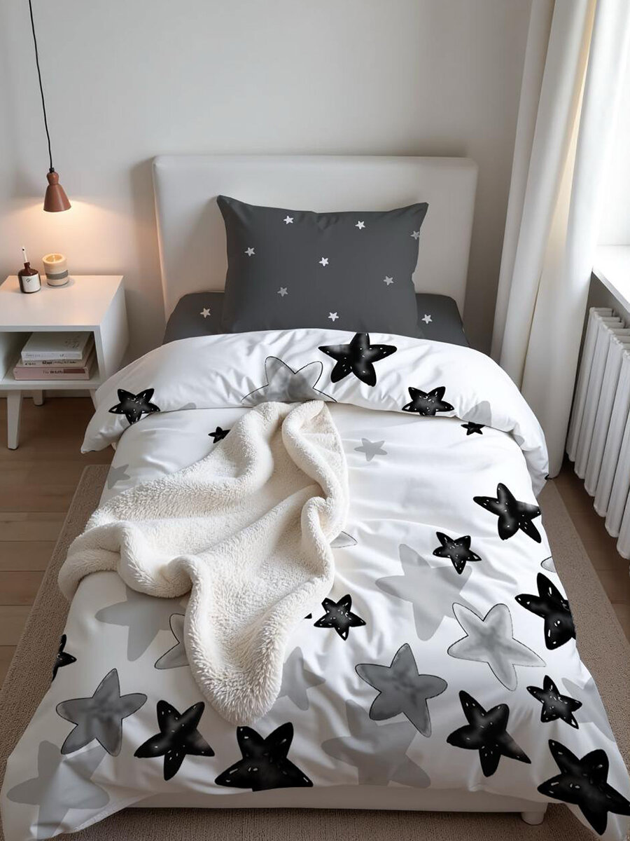 Постельное белье Сонный Гномик "Звезды", 100% хлопок, 160x80 см, 375