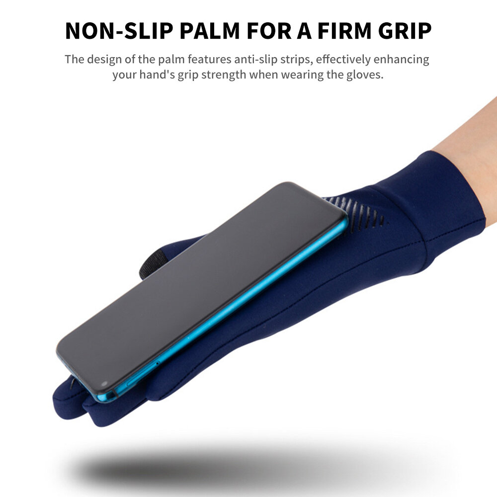 Летние перчатки с защитой от ультрафиолета, двухпальцевые нескользящие перчатки для мужчин и женщин, дышащие перчатки для вождения, езды на велосипеде, скалолазания, игры в гольф, тренировок (синие, M)