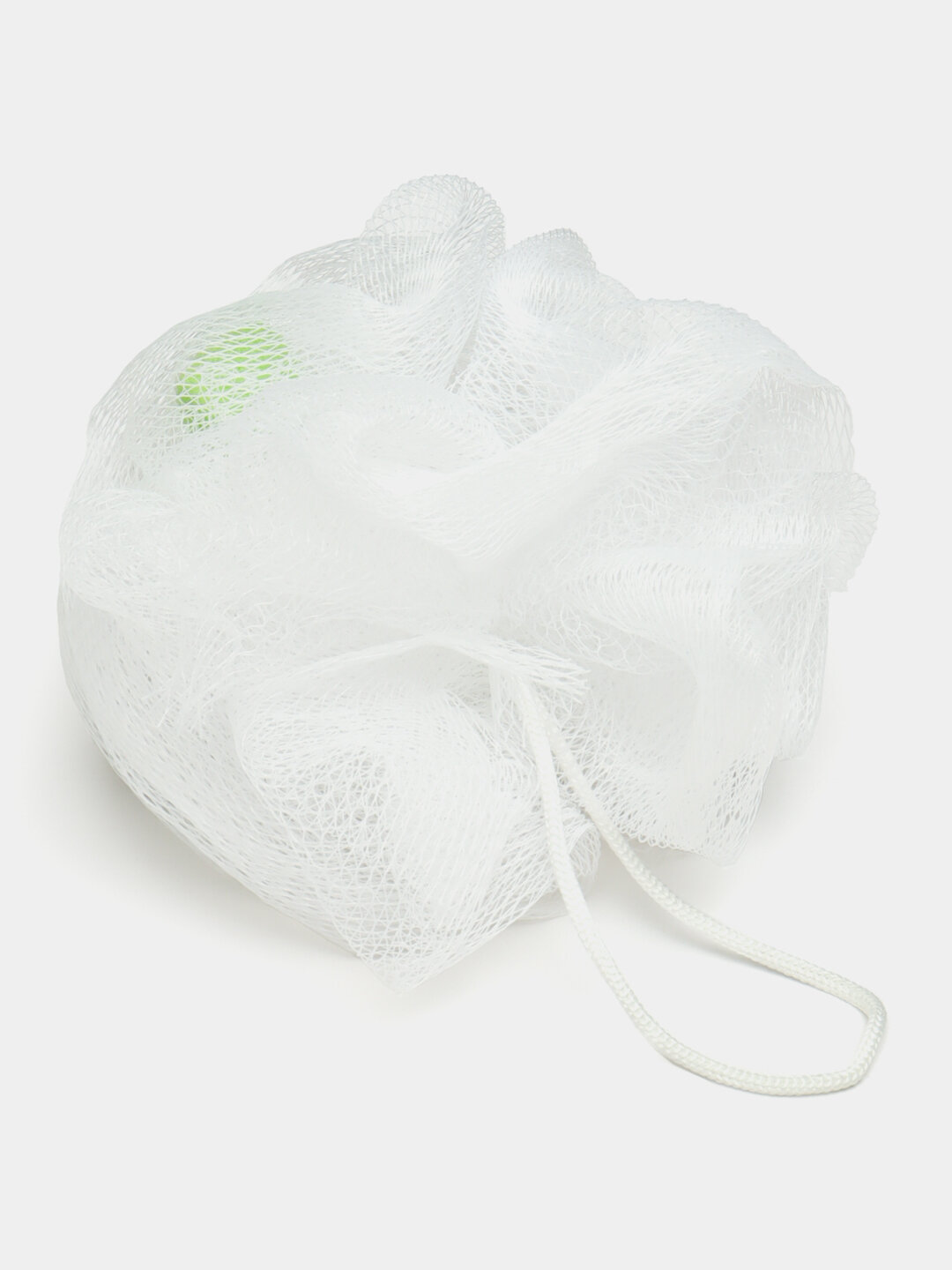 Мочалка бант для тела и пилинга, мягкая, губчатая сетчатая, круглая