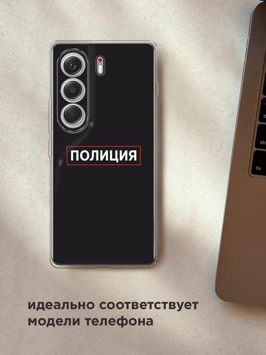 Чехол на Tecno Camon 40 / Текно Камон 40 с принтом "Police logo" — фото 1