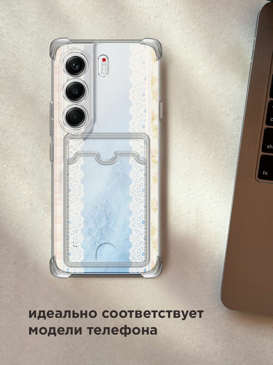 Чехол на Tecno Camon 40 Pro (Текно Камон 40 Про) с картой и принтом "Белая скатерть" — фото 1
