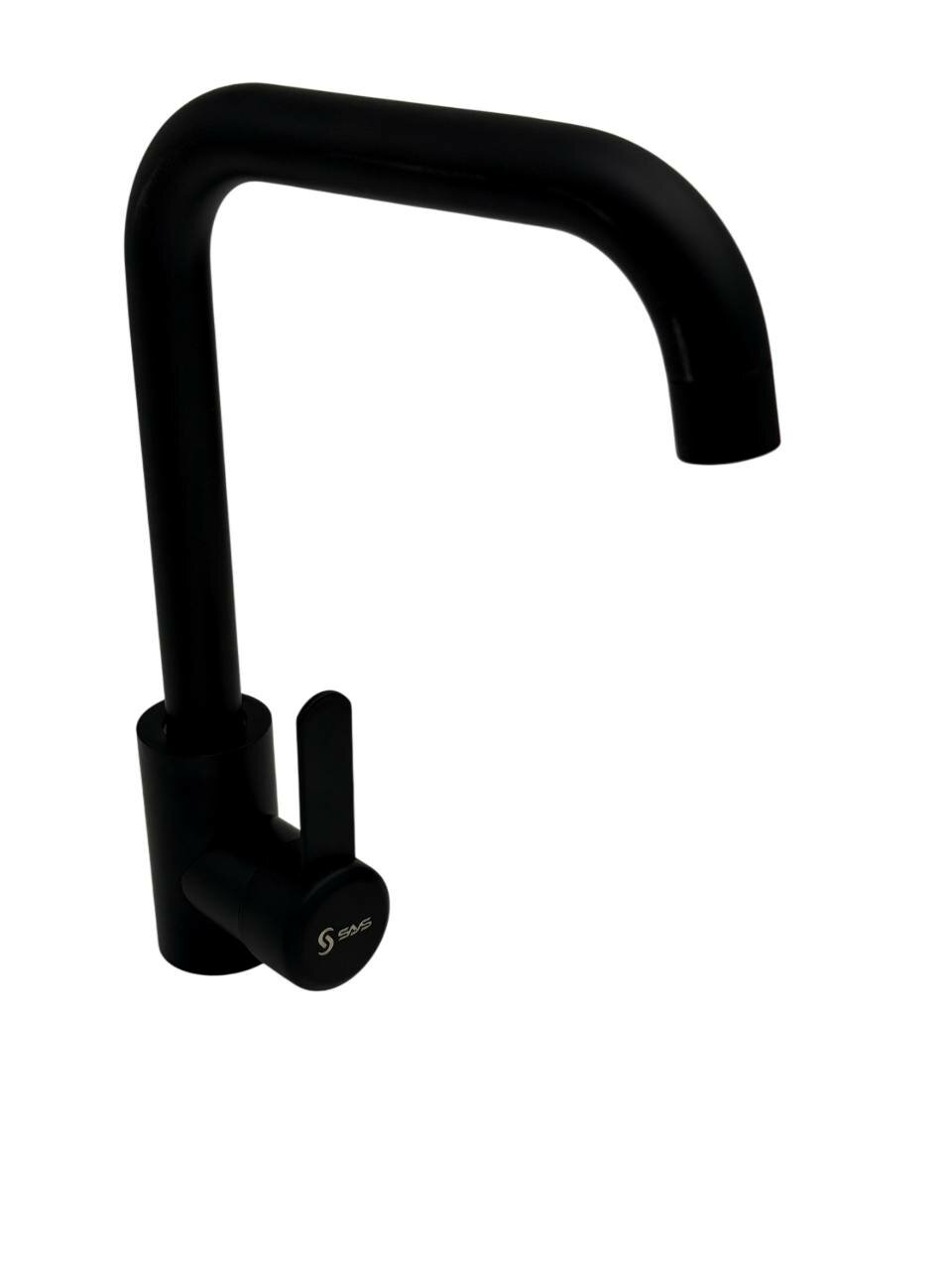 Смеситель SAS-7574-33 Чёрный STANDARD, для раковины гибкий излив, хром