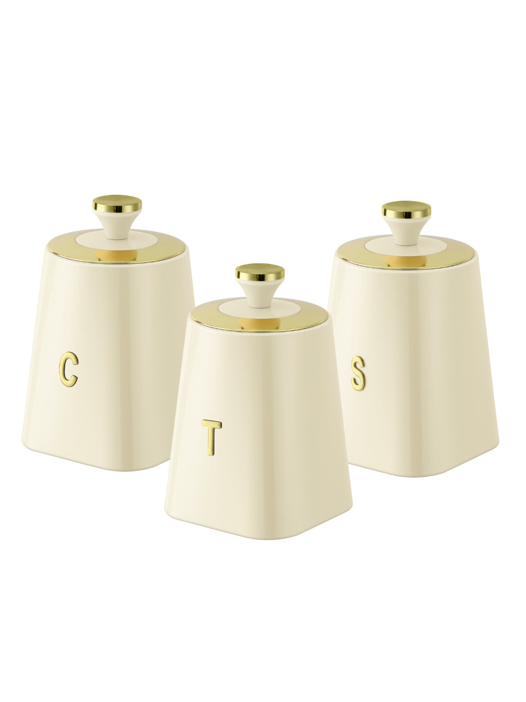 Hause Roland набор баночек для специй, 3 предмета (S, T, C) - Белый