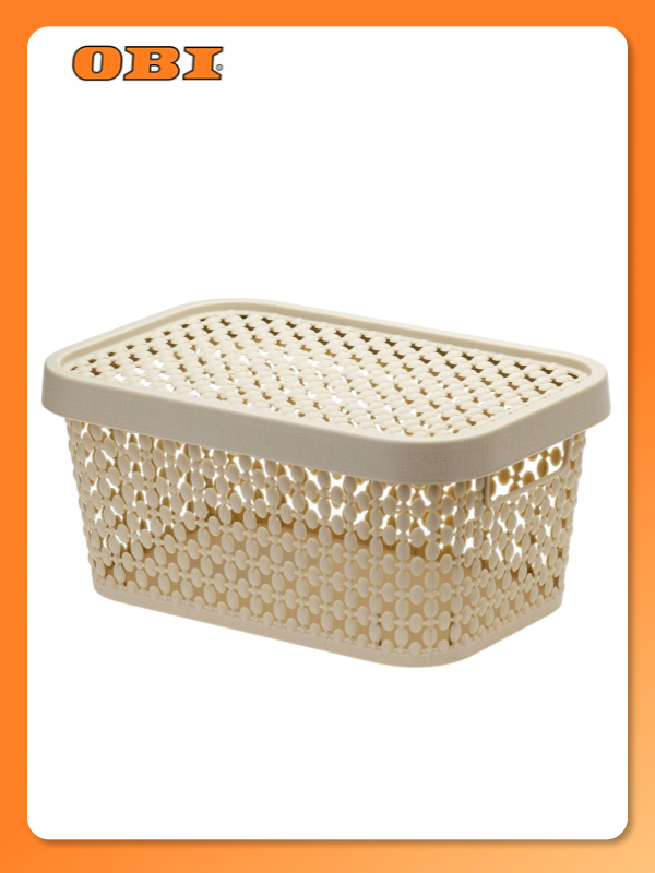 Коробка Пирула полипропиленовая латте 90x130x190 мм 15 л