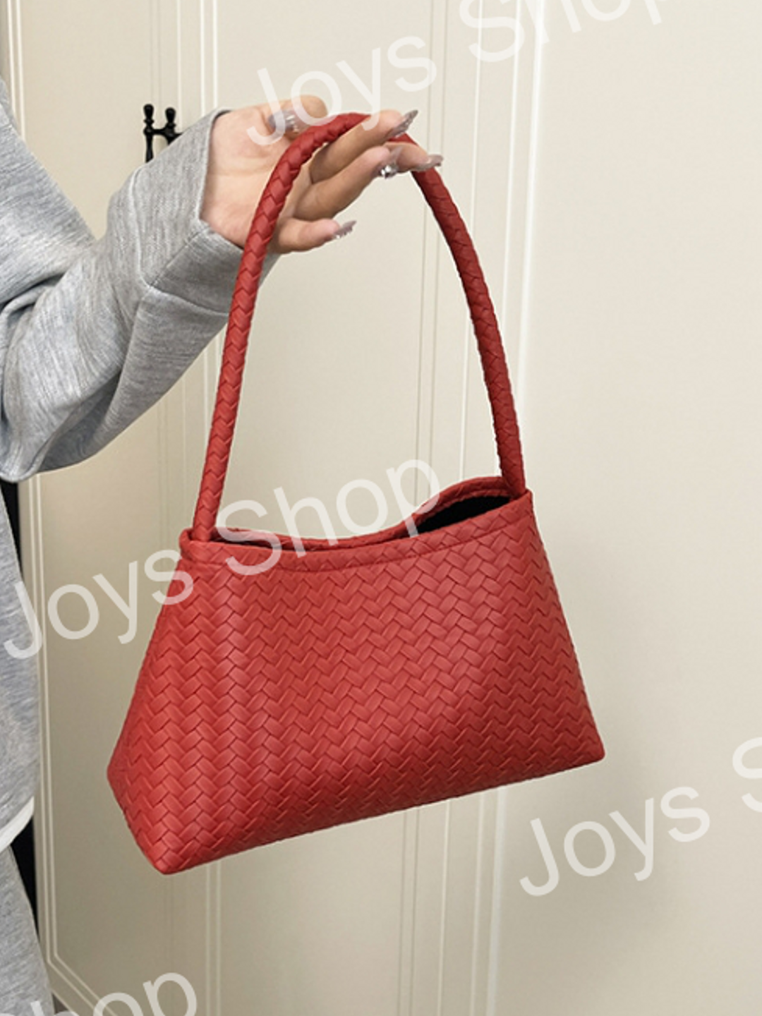 Сумка , фактура гладкая, красный — фото 1