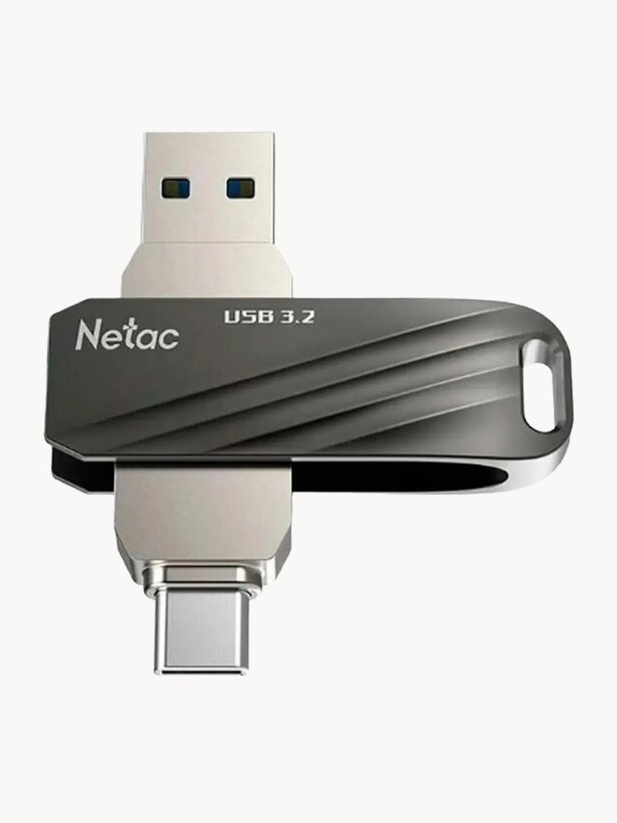 Флешка 128Gb Netac US11 black/silver USB3.0 + Type C (NT03US11C-128G-32BK)